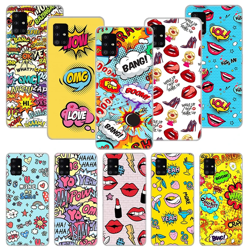 

POP Art Phone Case Funda For Samsung Galaxy A51 A71 A02S A50 A70 A30 A40 A20 A10S A20E A01 A91 A81 Cover Coque Capa