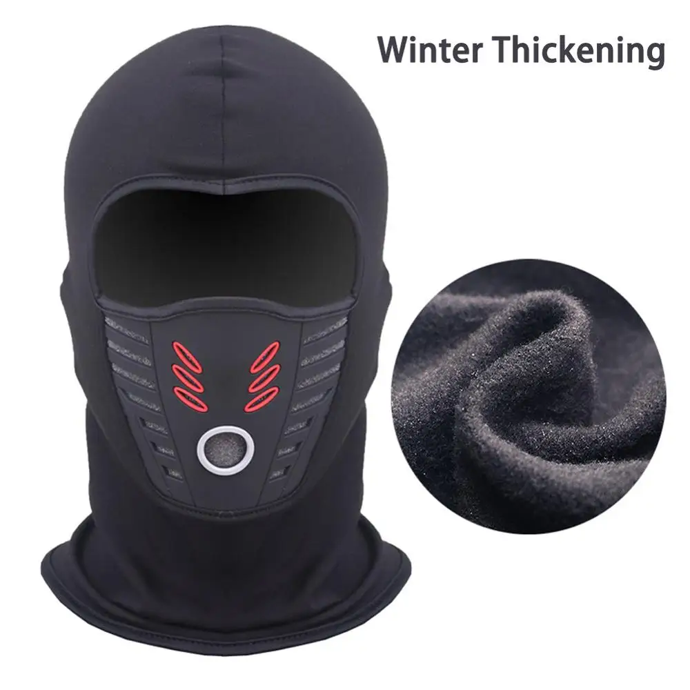 

Thermal Mask Hood Cold Weather Windproof Thermal Fleece Neck Warm Balaclava Waterproof FaceMask Motorcycle Helmet Ski Mask