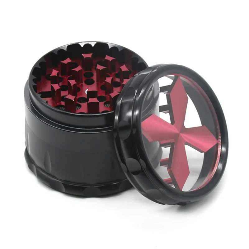 

63mm 4-layer leaf smoke Weed Herb Tobacco Muller Zinc Alloy Herb Crusher Handmade Mill Grinder Smoke Pipe Gadget