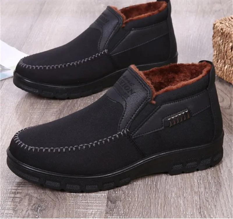 2019 зимние ботинки для мужчин Зимние теплые плюшевые на меху Мужские Повседневные