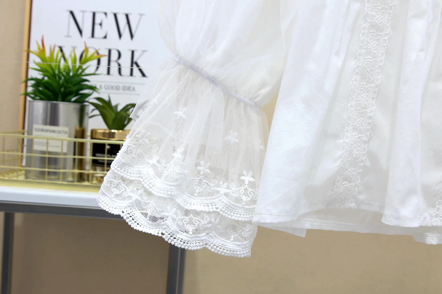 

White Pajamas for Women 2-Piece Set 2021 Princess Style Fairy Round Neck Nightwear Lace Cotton Cute Loungewear Summer New