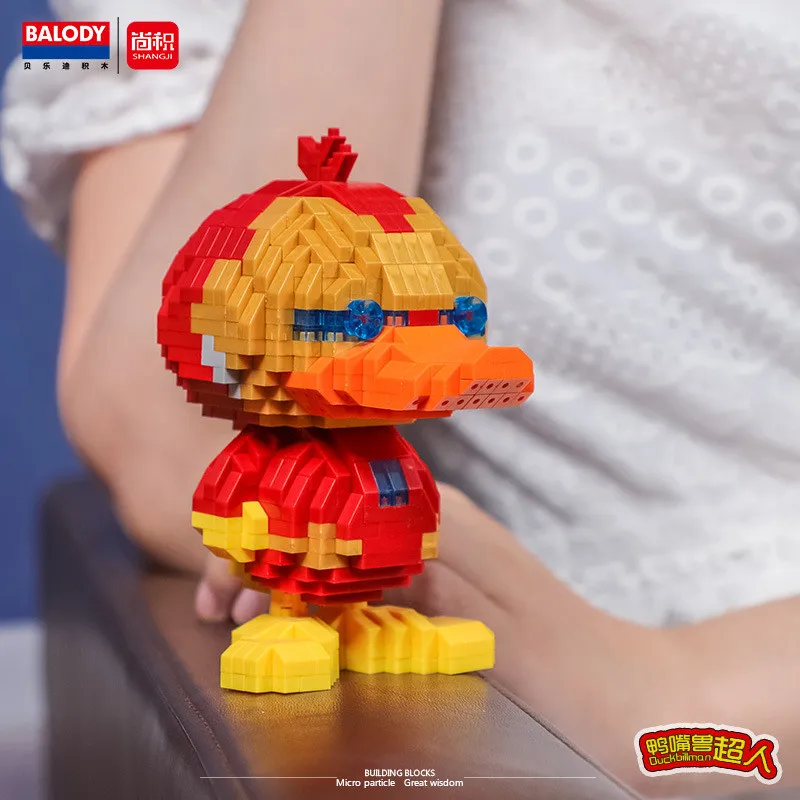 Мини-блоки супер-Утконос мальчик большой размер милый медведь чувство модель