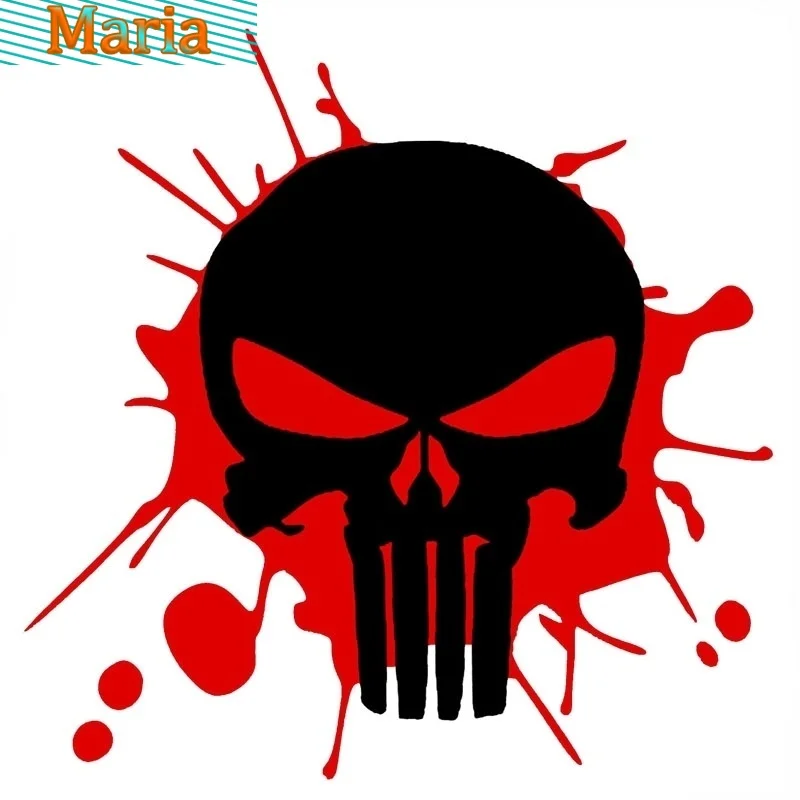 

PUNISHER SKULL Personalized Car Stickers Decal Sunscreen Waterproof PVC JDM JEEP Van Bike Offroad RV A4 Q3 Polo Deco Meterial