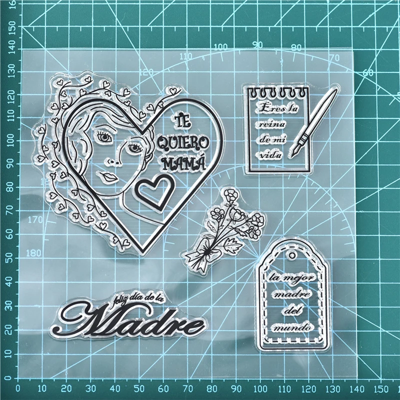 14x14cm 26 букв штампов цветок письмо прозрачный силиконовый штамп/печать для карты DIY Скрапбукинг/фотоальбом Хэллоуин Декор - Цвет: 14x14cm