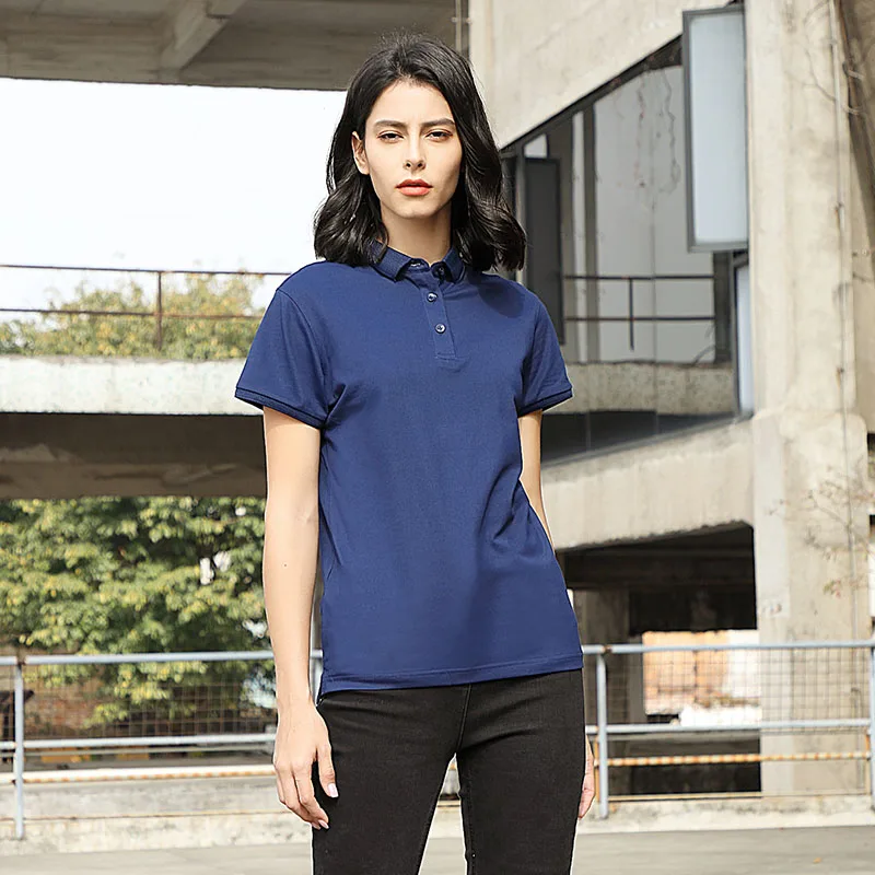 

190g40 mercerized fine cotton Pullover pearl land casual polo shirt