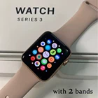 Ремешок силиконовый для Apple Watch band 42 мм 44 мм 40 мм 38 мм, резиновый браслет для наручных часов iwatch 3 4 5 6 7 se, аксессуары для часов
