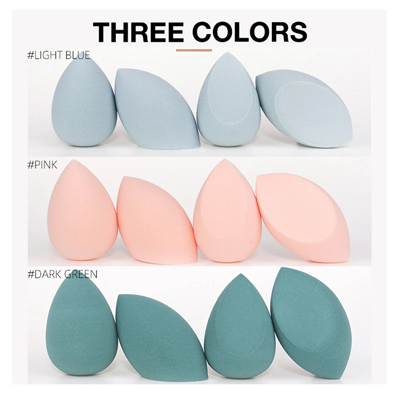 4 шт. косметическая губка двойного назначения сухая и влажная пудра спонж для