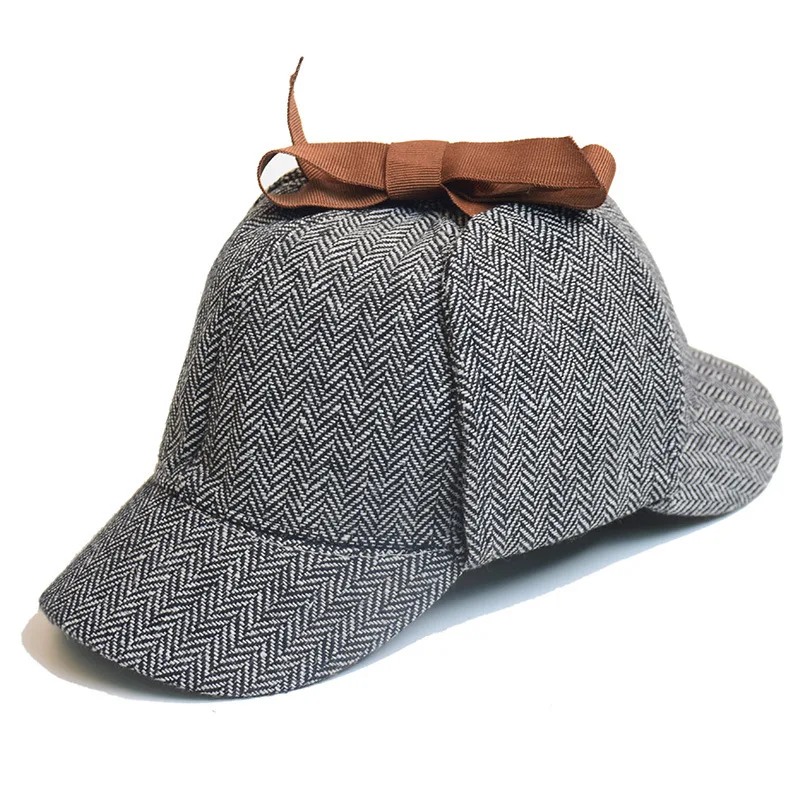 Deerstalker для Шерлока Холмса детектива Конана Холмса шляпа - Цвет: B