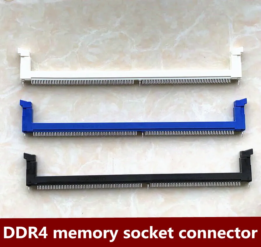 

10pcs Original Desktop Board DDR4 memory socket connector 1.2V 288P black blue white