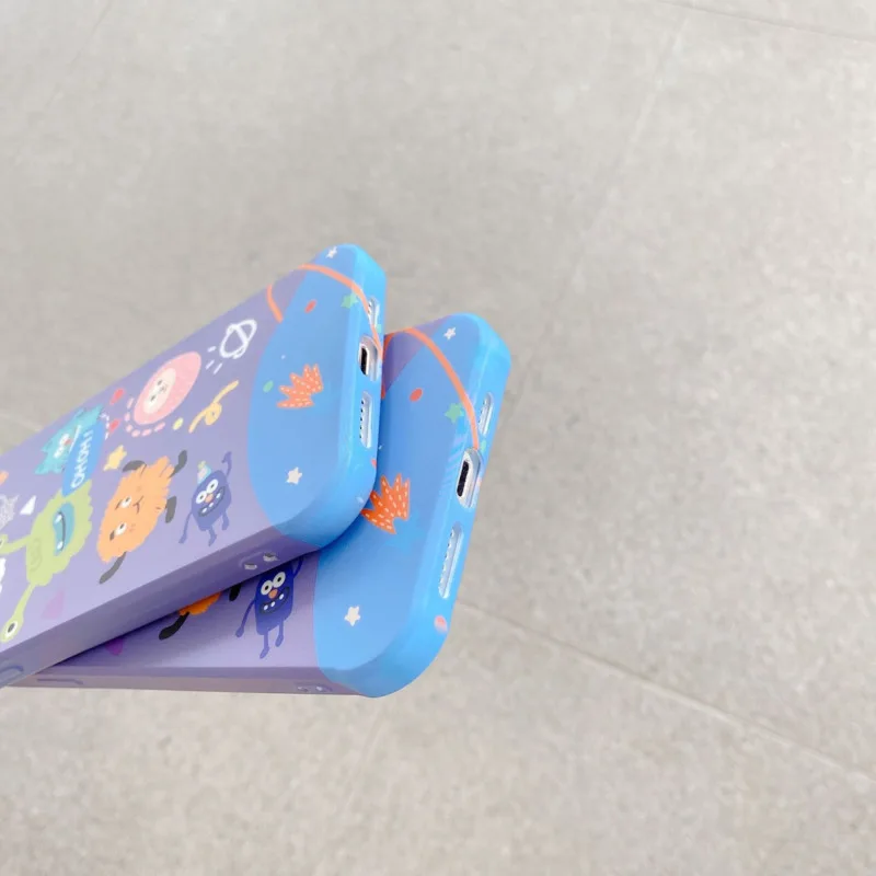 

360 Full Protection Silicone Phone Case For iPhone 12 Mini 11 Pro X XS MAX XR 6 6s 7 8 Plus Cute cartoon dinosaur soft Cover