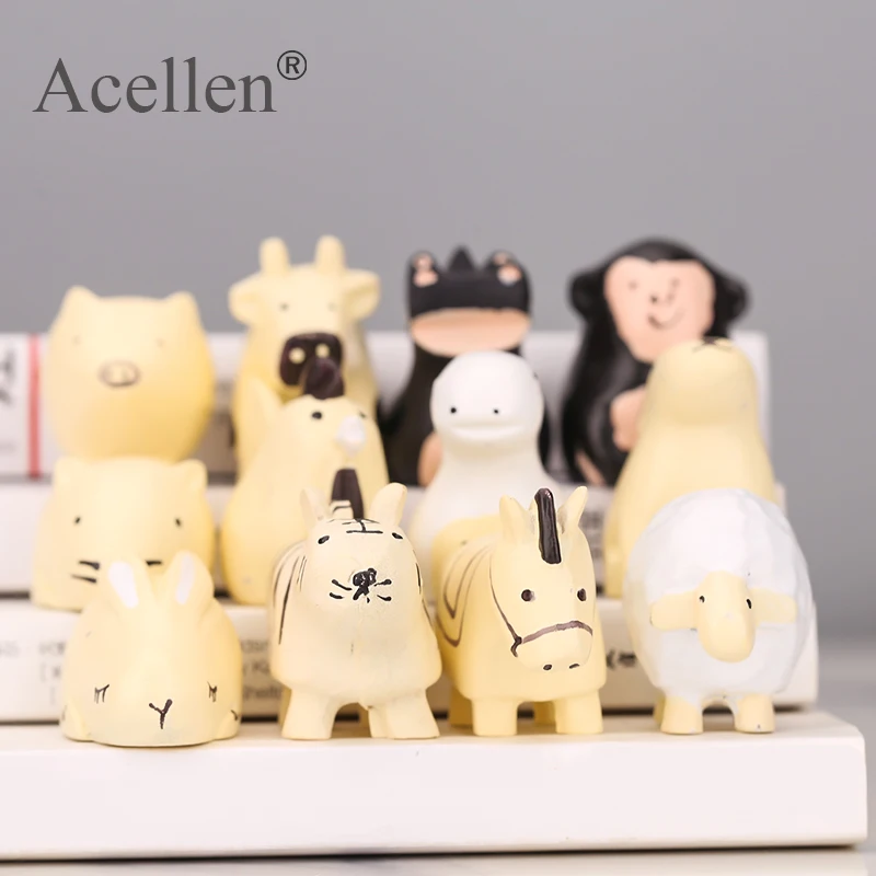 12 шт./компл. фигурки животных искусственные украшения аксессуары для дома