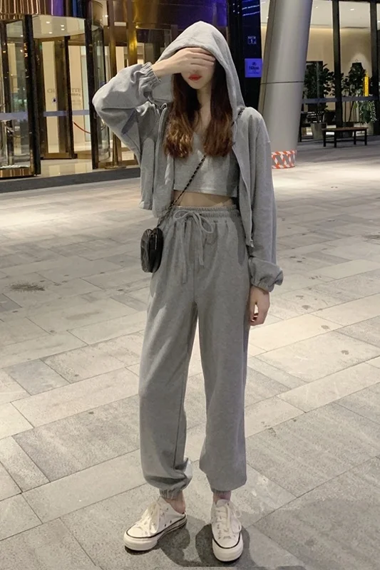 Осенние повседневные брюки корейский стиль новинка 2021 Свободный Повседневный