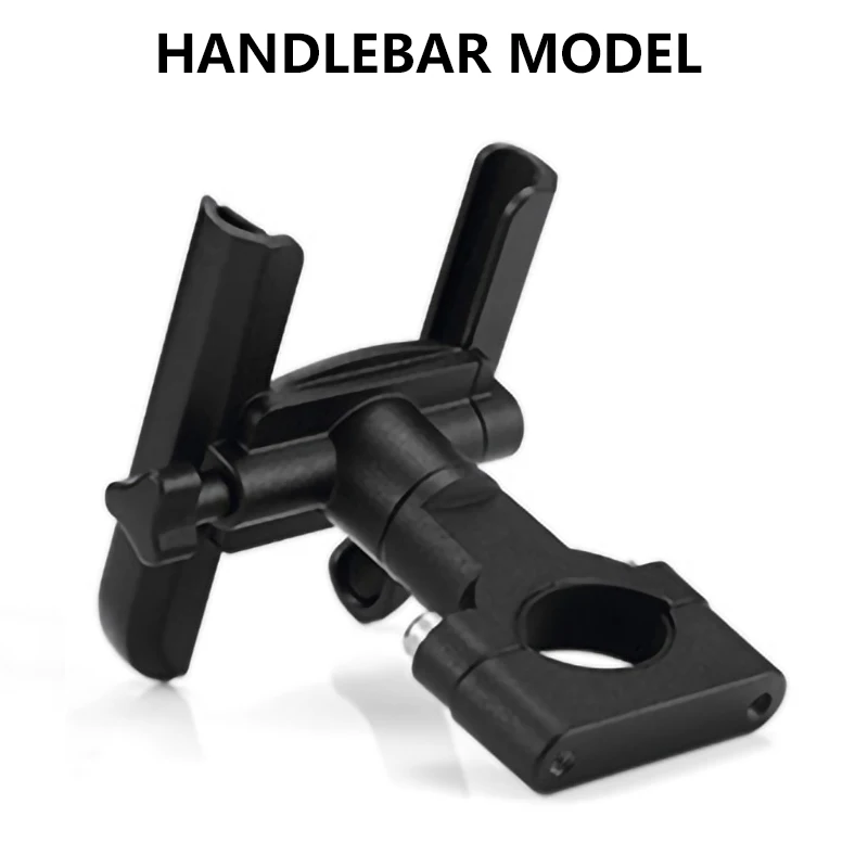 Handlebar Black YPAY мотоцикл горный велосипедный держатель для телефона Алюминий регулируемый руль мотоцикла Зеркало заднего вида 4-6,5 дюймов телефон крепление - Цвет: Handlebar Black