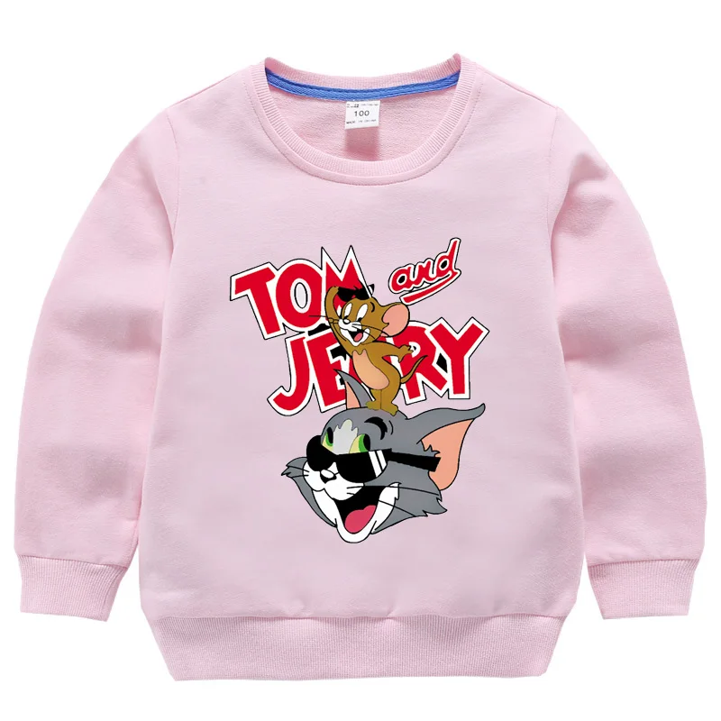 

Весенняя милая розовая толстовка с мультяшным принтом для девочек 2019, Детская толстовка с длинным рукавом, костюм, детское пальто для мальч...