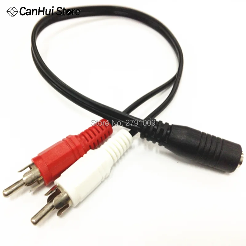 1 шт. 3 5 мм RCA Женский Разъем стерео 2 штекер Y кабель адаптер аудио aux разъем для