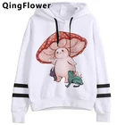 Толстовка Женская в эстетике грибов, уличная одежда в стиле Харадзюку, смешной Свитшот Ullzang с милым рисунком, худи для женщин