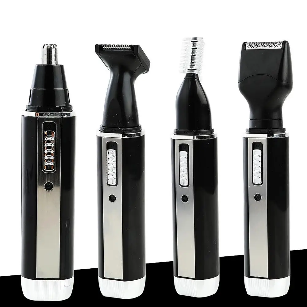 

4 in 1 Electric Nose Hair Trimmer Rechargeable Portable Eyebrow Beard Epilator Three-dimensional Curved Surface Cutter Head