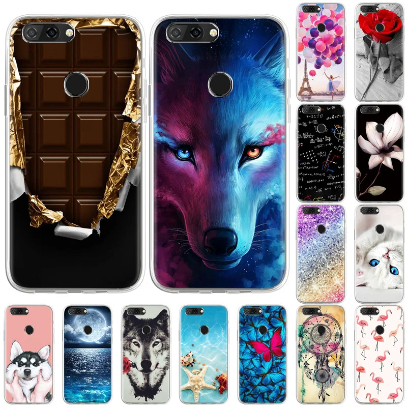 

TPU Soft Silicone Case For ZTE Blade V9 Case Cartoon Capa Blade V9 5.7 inch Animal Flower Bumper Shell Fundas Back Cover