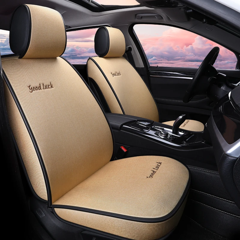 Full Coverage flax fiber car seat cover auto seats covers for Land rover freelander landrover2008 range discovery evoque | Автомобили и