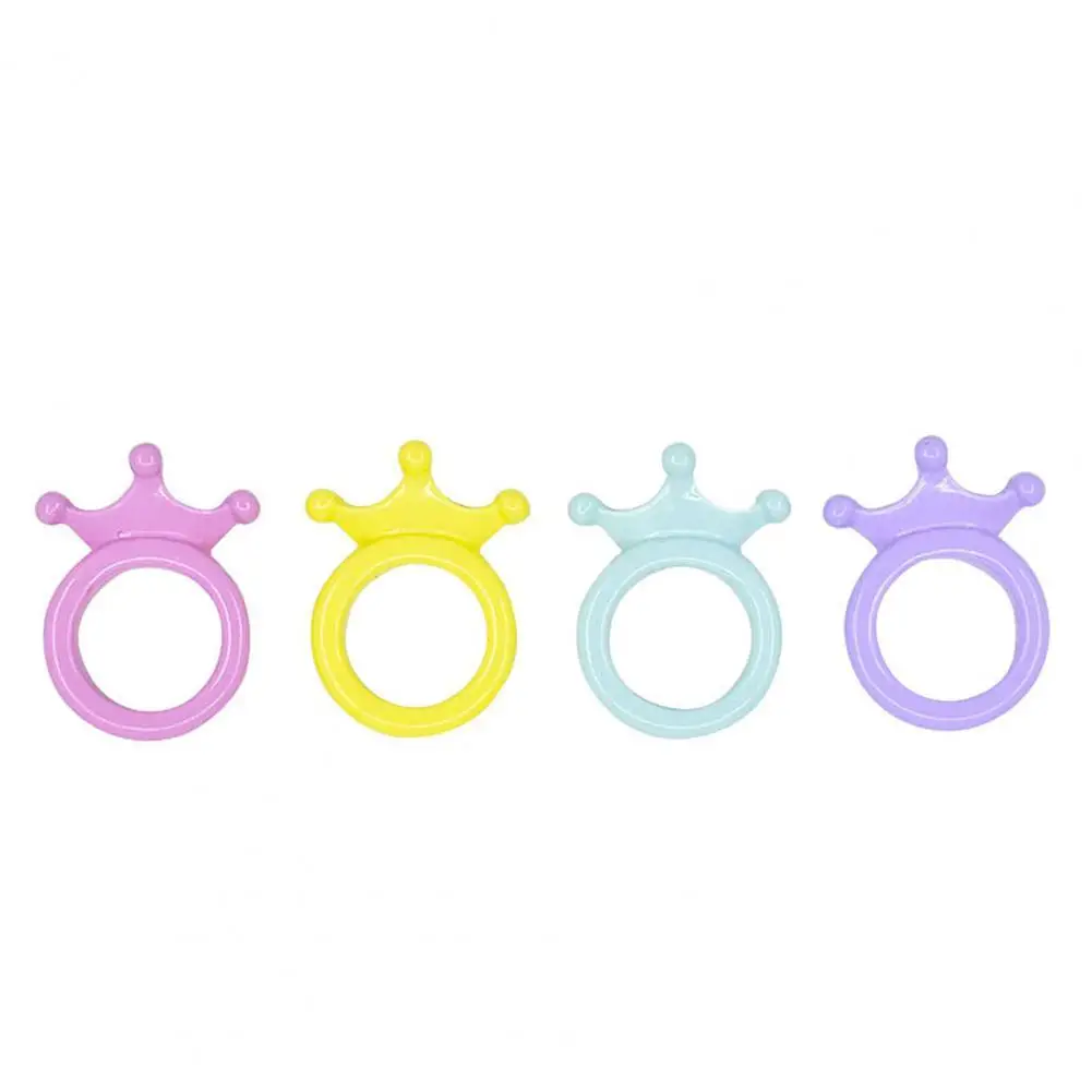 

5Pcs Simulation Crown Design Ring Miniature Toy Dollhouse Jewelry DIY Decor