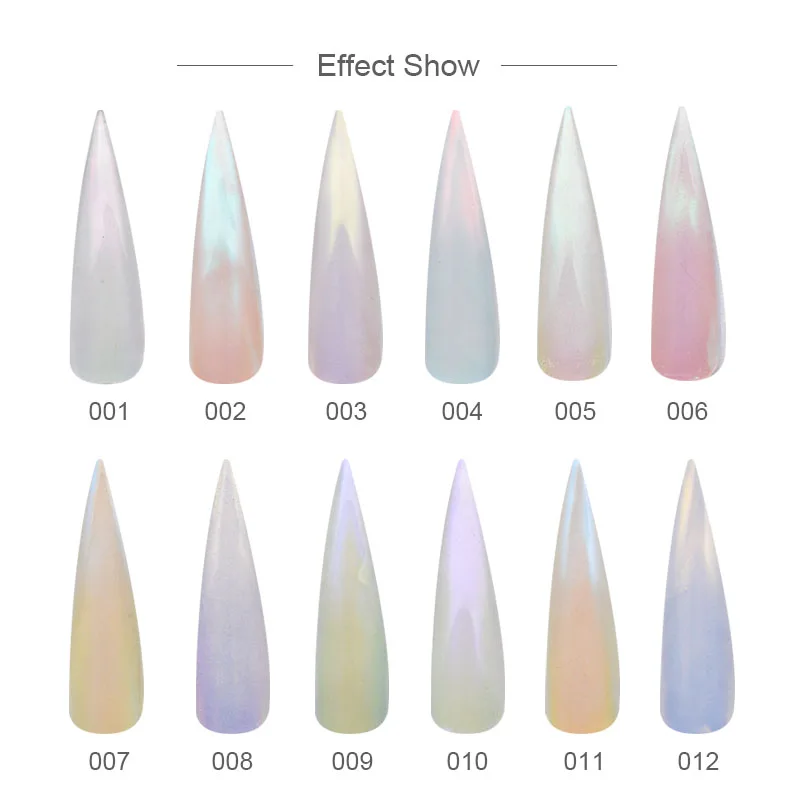 0 5 г/кор. Аурора Радужный Блеск для ногтей Пудра хамелеон блестка ледяной