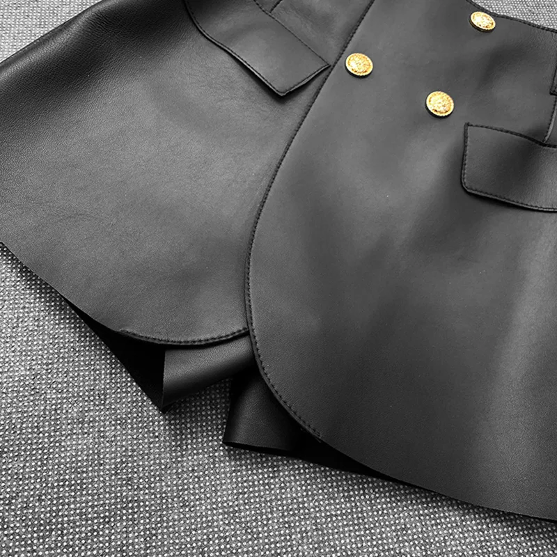 Женские короткие брюки из натуральной овечьей кожи TF8522 |