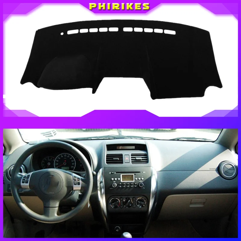 

Car Dashboard Cover Dash Mat For Suzuki SX4 All The Years No Storage Box Auto DashMat Carpet NON-Slip Sun Shade Pad