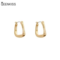 qeenkiss eg7155 2022 fine jewelry wholesale fashion woman birthday wedding gift square 925 sterling silver needle hoop earrings
