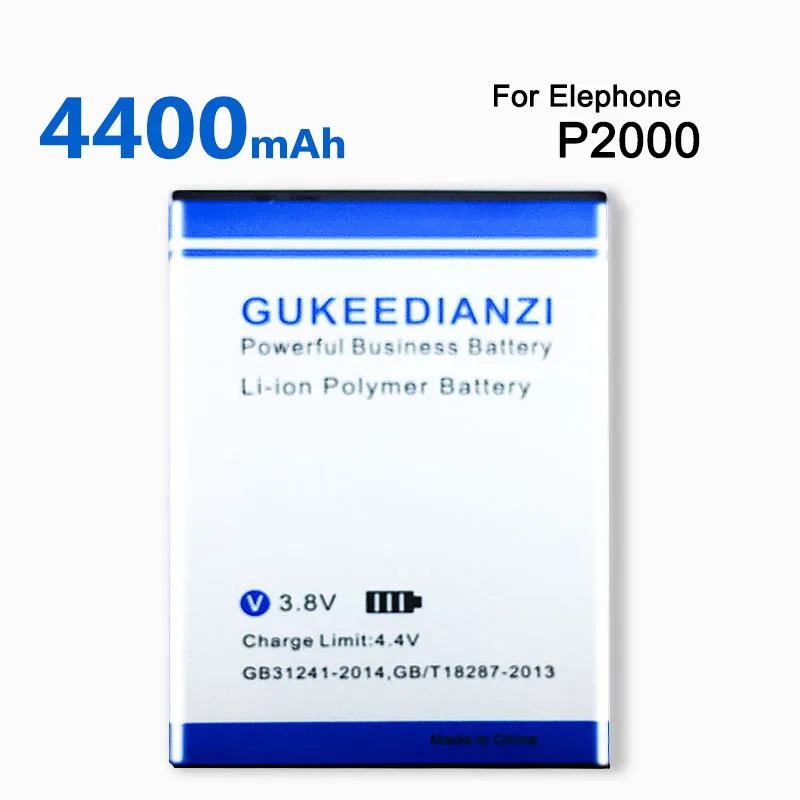 GUKEEDIANZI 4400mAh P2000 запасная батарея для Elephone P2000C литий полимерная аккумуляторная