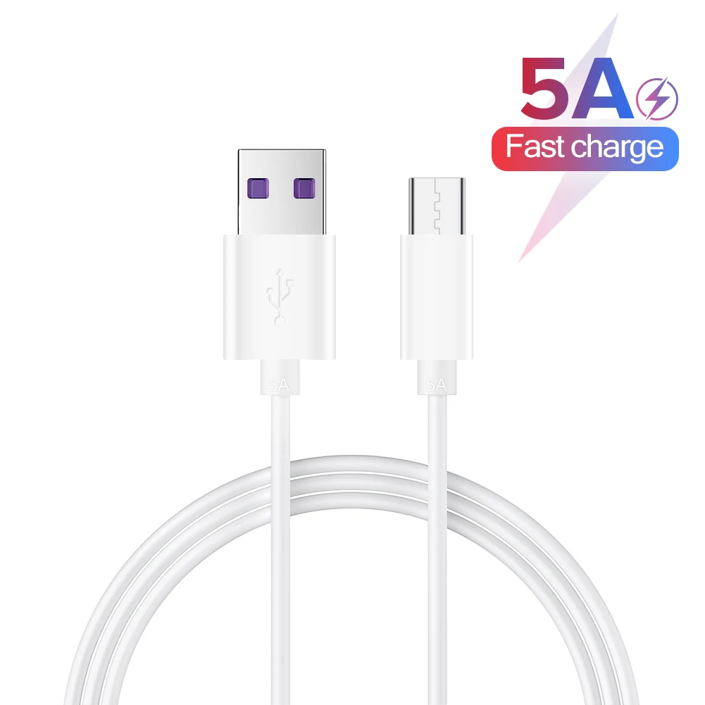 Кабель USB Type-C 5A для Huawei P30 Samsung Galaxy S10 Plus быстрая зарядка Xiaomi планшета Android кабель Micro