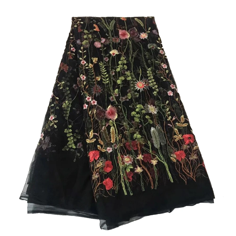 Французская кружевная ткань высокое качество тюль сетчатая 5 ярдов вышивка в