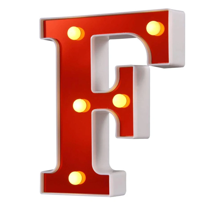 

LED Marquee Letter Lights 26 Alphabet Night Lights Lamp for Birthday Party Home Bar Decor JW