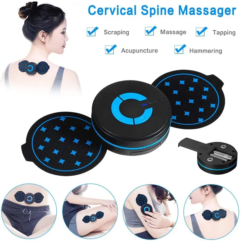 Stimolatore di massaggio cervicale Wireless Mini portatile elettrico collo massaggiatore per la