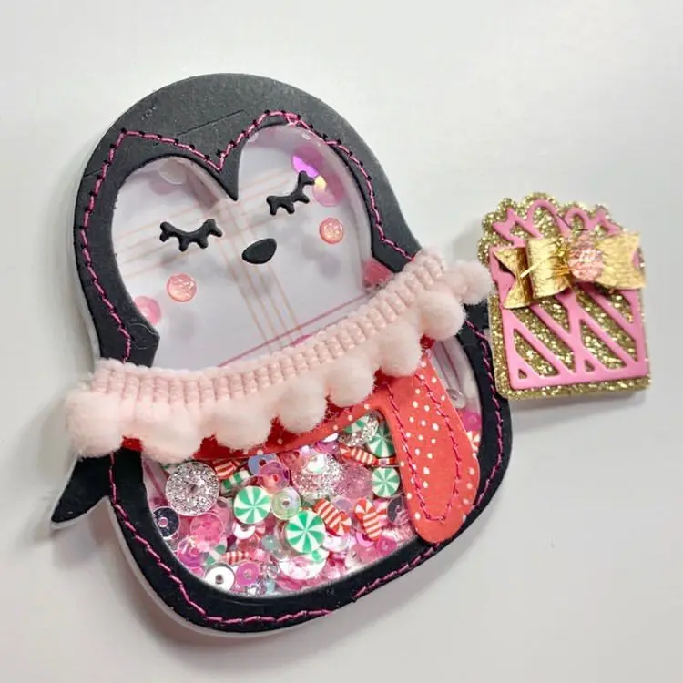 Милый шейкер KSCRAFT в виде пингвина трафареты для резки металла сделай сам