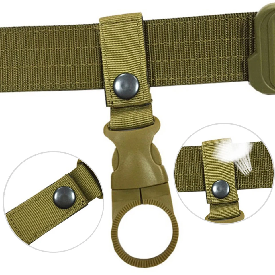 EDC Тактическое Военное Снаряжение нейлоновый карабин бутылка воды Держатель