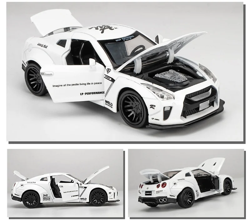 Новая модель автомобиля NISSAN GTR из сплава 1:32 литой и игрушечный автомобиль 6 цветов