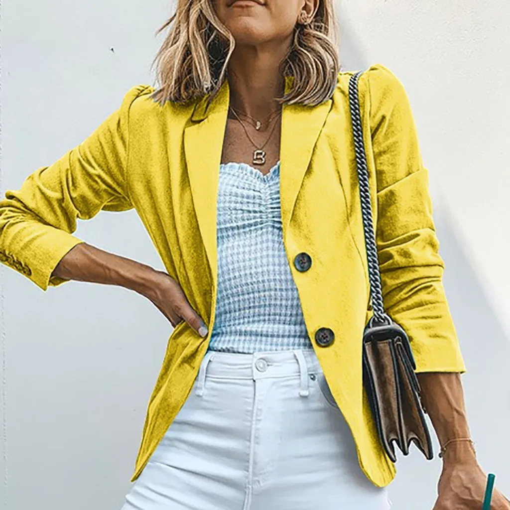 Женский пиджак с длинным рукавом Модный деловой верхняя одежда #3 2019|Женские
