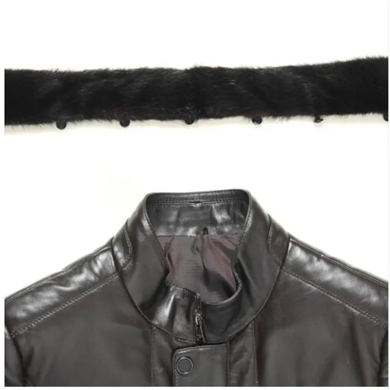 Куртка из натуральной кожи мужская шуба овчины натуральный мех норки меховой