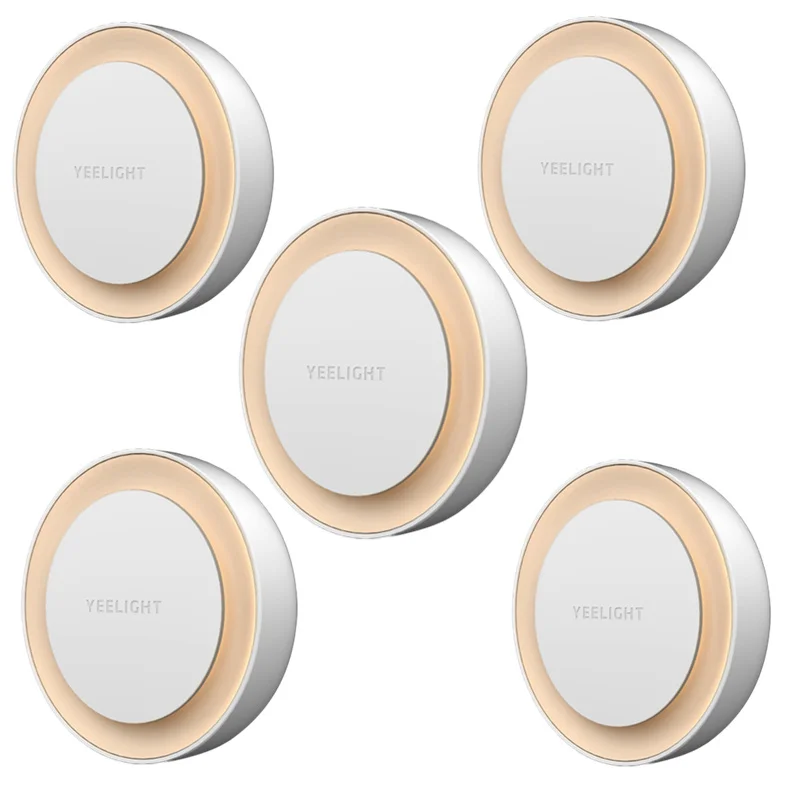 5 PCS Mi jia Yeelight светодиодный ночной индукционный светильник с управлением светом светодиодный датчик света для спальни коридора Xiao mi инфракрасная Ночная лампа - Испускаемый цвет: 5 PCS
