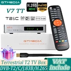Новый декодер T2 GTMEDIA V7 TT DVB-TT2 + C 1080P спутниковый цифровой ТВ-ресивер H.265 HEVC 10 бит тюнер конвертер CCam USB WiFi