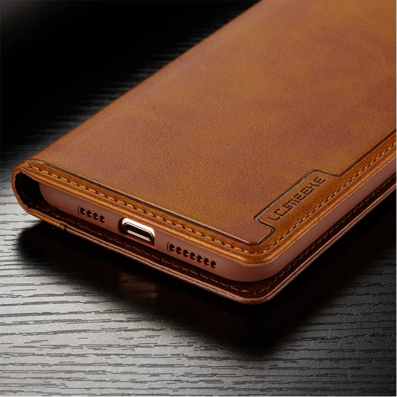 Бизнес роскошный кожаный + Мягкий ТПУ чехол для iPhone XS Max XR X Магнитный флип