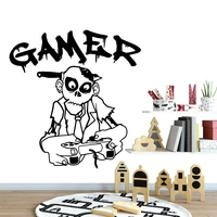 cute gamer wall art decal wall stickers pvc material for living room company school office decoration wall decal home decor