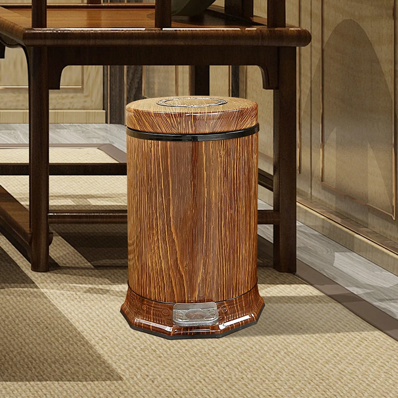 Бесплатная доставка древесины зерна Новый китайский стиль мусорный бак из