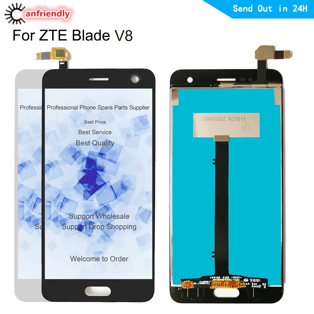 

For ZTE Blade V8 BV0800 5.2" LCD Display+Touch Screen Replacement Digitizer with frame Assembly For ZTE Blade V8 V 8 Display