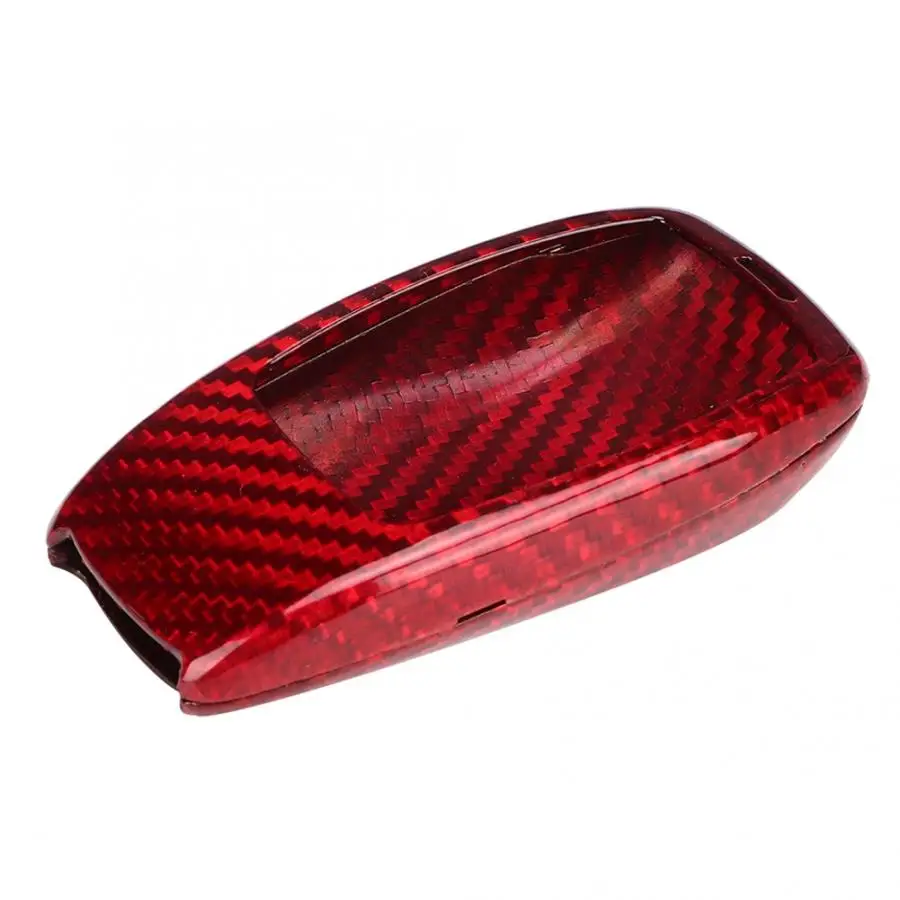 Красный углеродного волокна дистанционного ключа Корпус чехол крышка подходит