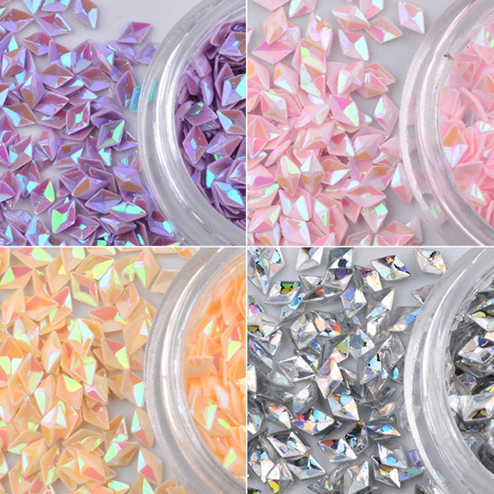 3d наклейки для ногтей 12 коробок яркие блестки ногтевого дизайна | Красота и