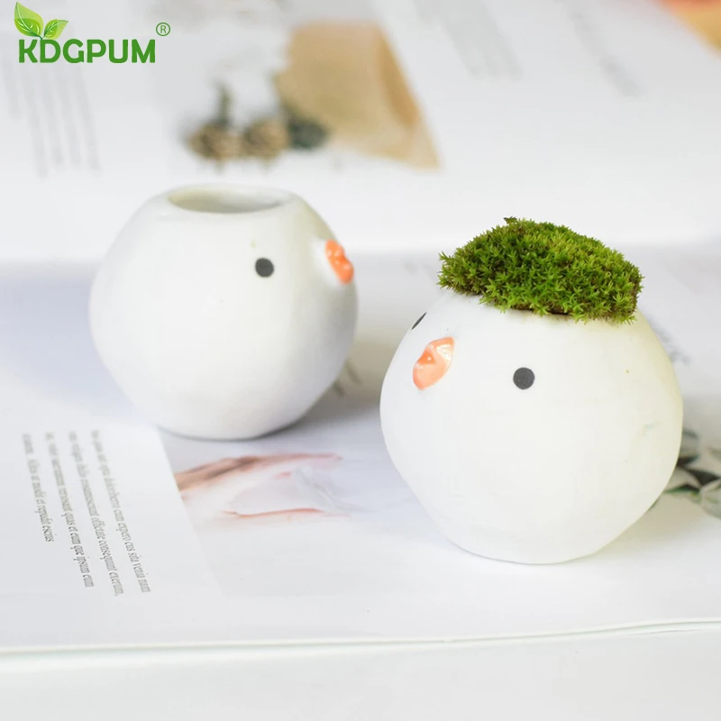 Керамический цветочный горшок мини-Цыпленок с животным большим пальцем