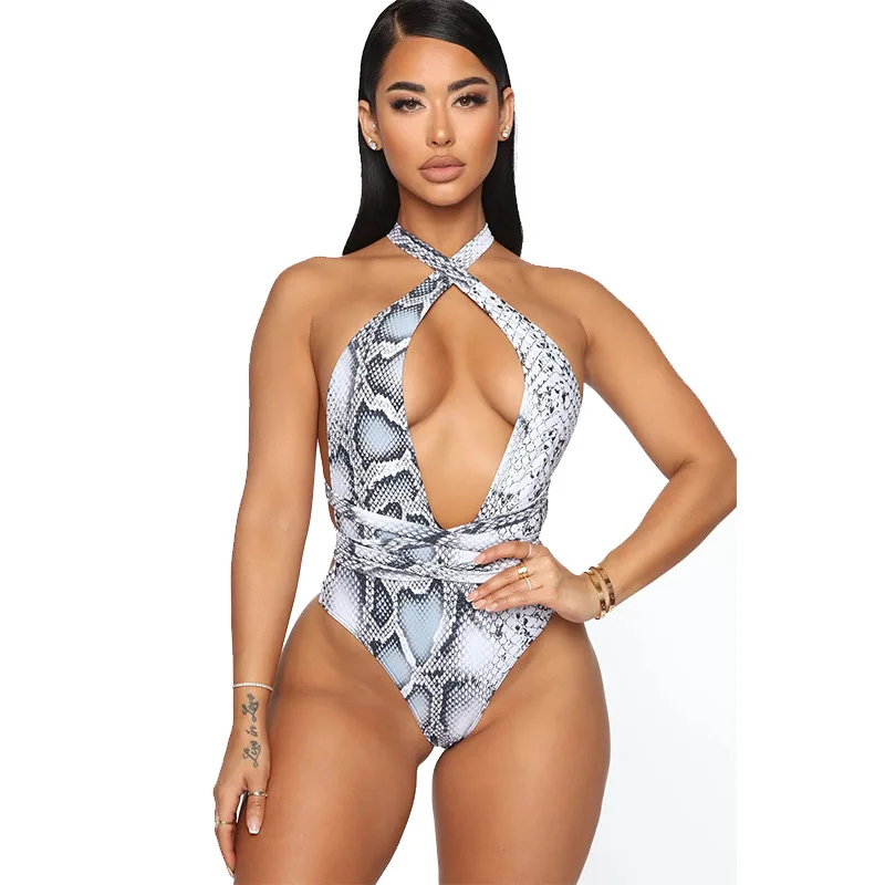 Размера плюс пикантные Для женщин сексуальные полосатые Одна деталь купальник