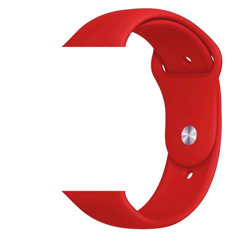 Red Ремешок для Apple Watch 5 4 3 2 1 силиконовый спортивный браслет для часов Apple Watch 44 мм 40 мм 42 мм 38 мм Ror IWatch band - Цвет ремешка: Red