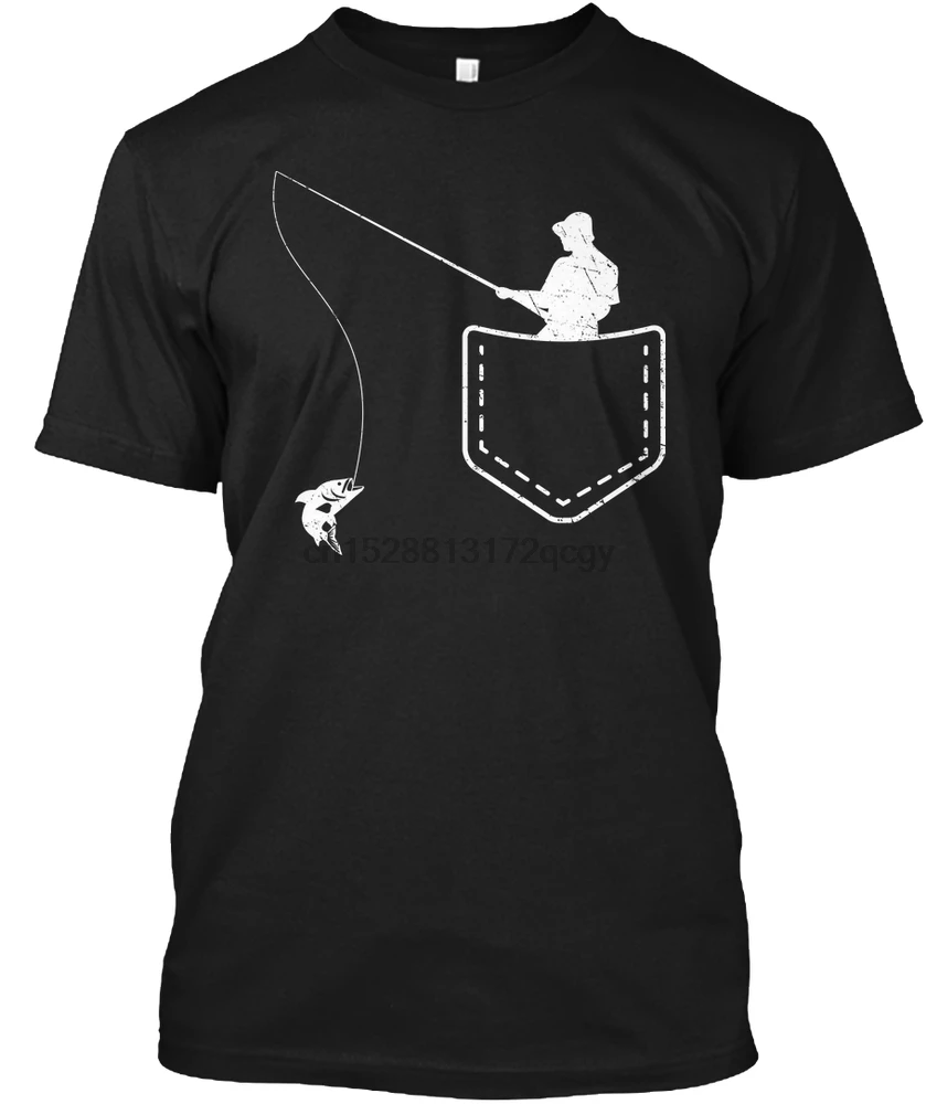

Men T Shirt Fisherman In Pocket Funny Design Gift Women T-Shirt